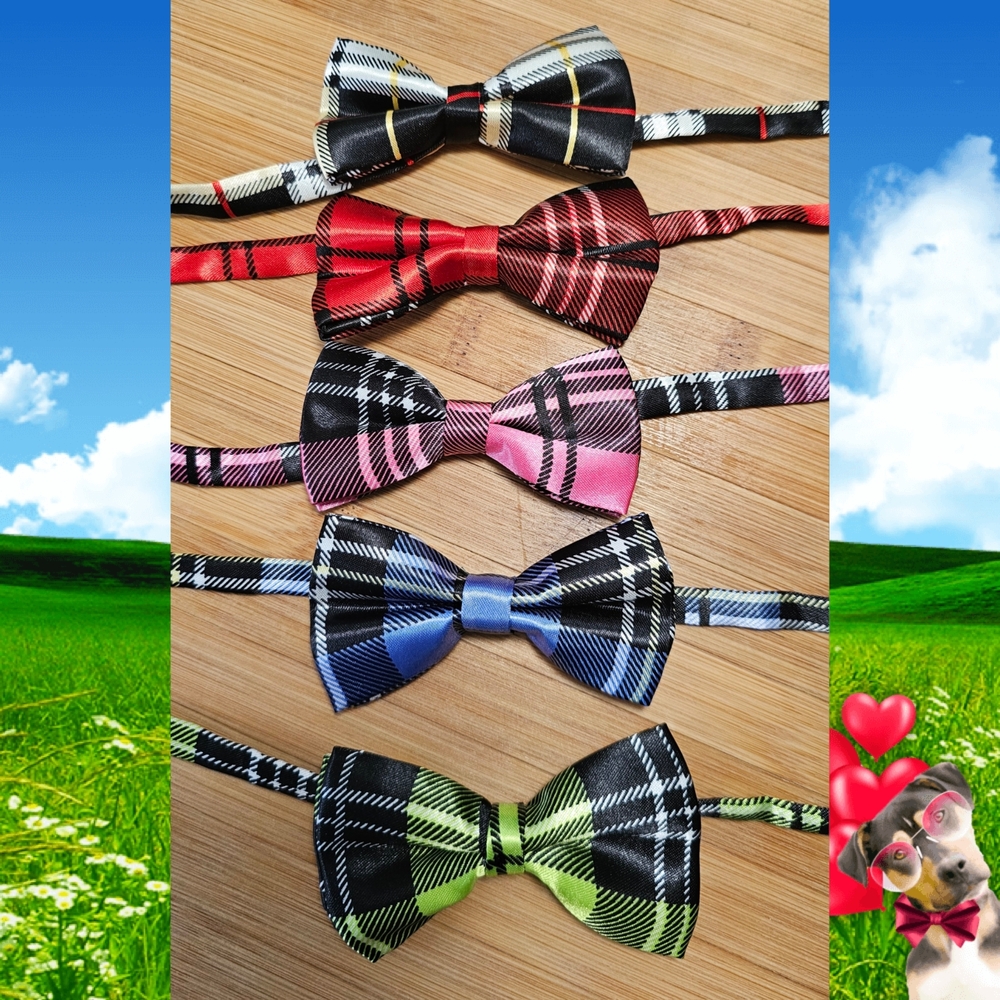 Dog Adjustable Bow Tie 5 Piece Bundle New Without Tags